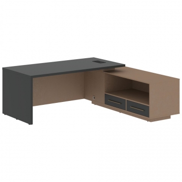 Стол руководителя правый Skyland VELION VCT 2119 R Яшма черный Кобра