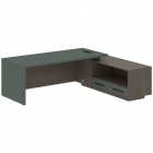 Стол руководителя правый Skyland VELION VCT 2319 R Нефрит Дуб Сильвер