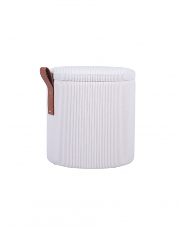 Пуф Stool Group Руни S с ящиком вельвет белый