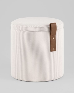 Пуф Stool Group Руни XS с ящиком вельвет белый