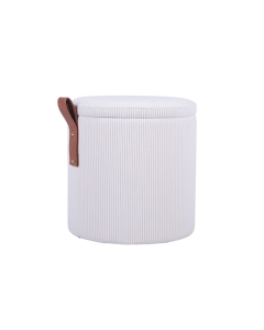 Пуф Stool Group Руни XS с ящиком вельвет белый