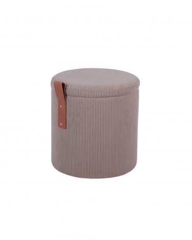 Пуф Stool Group Руни XS с ящиком вельвет коричневый