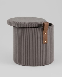 Пуф Stool Group Руни XS с ящиком вельвет темно-серый