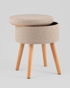 Пуф с ящиком Stool Group Store Woody рогожка бежевая