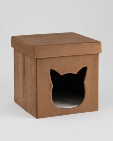 Пуф складной с ящиком Stool Group Store Pet коричневый