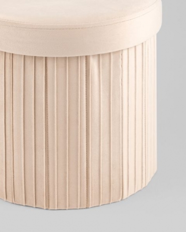 Пуф складной с ящиком Stool Group Store Round бежевый