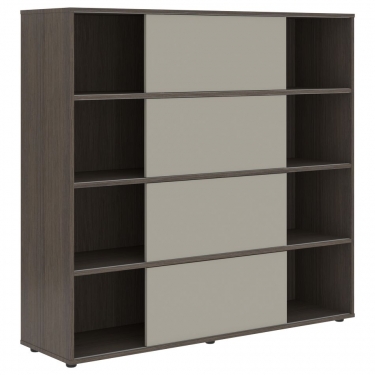 Стеллаж со слайд-дверьми Skyland VELION VMCS 1615 Аметист Дуб Сильвер