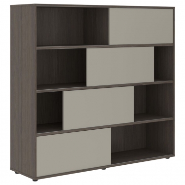 Стеллаж со слайд-дверьми Skyland VELION VMCS 1615 Аметист Дуб Сильвер