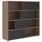 Стеллаж со слайд-дверьми Skyland VELION VMCS 1615 Яшма черный Кобра