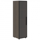 Шкаф-колонка со стеклянной дверью в металлической раме левый Skyland VELION VMCS 40.2 L Дуб Сильвер