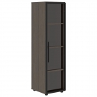 Шкаф-колонка со стеклянной дверью в металлической раме правый Skyland VELION VMCS 40.2 R Дуб Сильвер