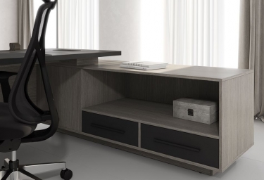 Кабинет руководителя Skyland VELION 1 Яшма черный Дуб Сильвер