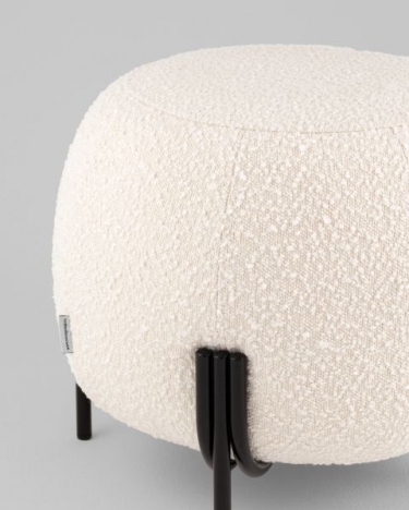 Пуф Stool Group Флик new ткань букле молочный