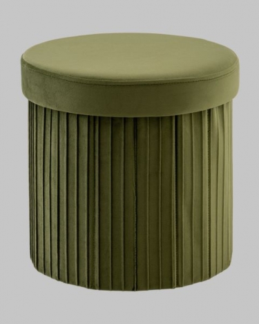 Пуф складной с ящиком Stool Group Store Round травяной