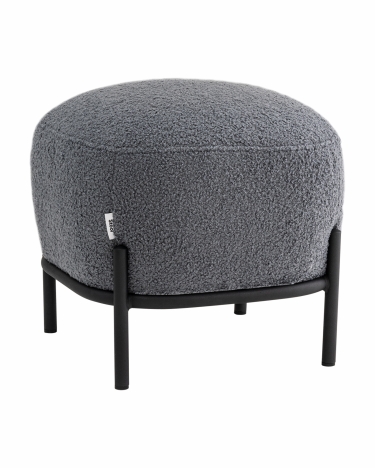 Пуф Stool Group Стоун П букле Fluffy темно-серый