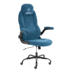 Кресло геймерское Tetchair BAZUKA metalBL велюр, синий, 32