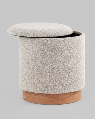 Пуф с ящиком Stool Group Холли S букле бежевый