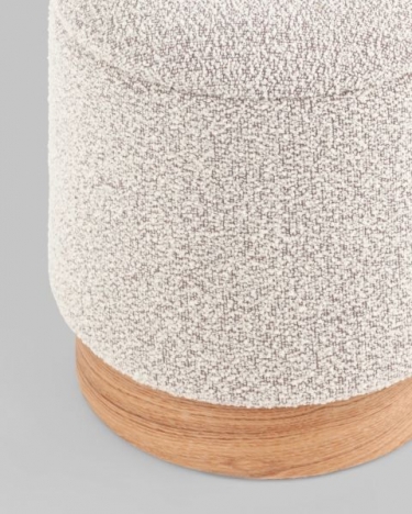 Пуф с ящиком Stool Group Холли XS букле бежевый