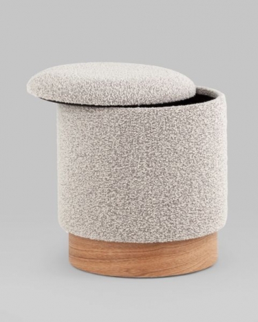 Пуф с ящиком Stool Group Холли XS букле бежевый