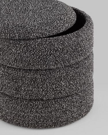 Пуф с ящиком Stool Group Hive S букле черный меланж