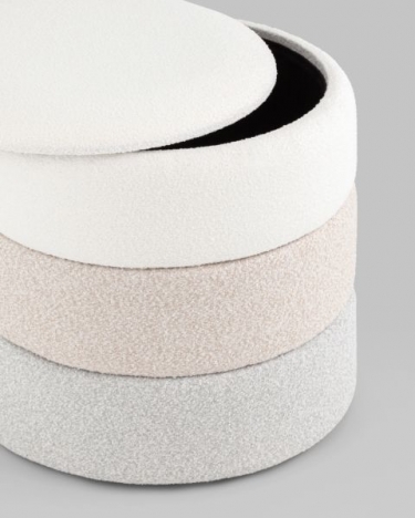 Пуф с ящиком Stool Group Hive XS букле бежевый