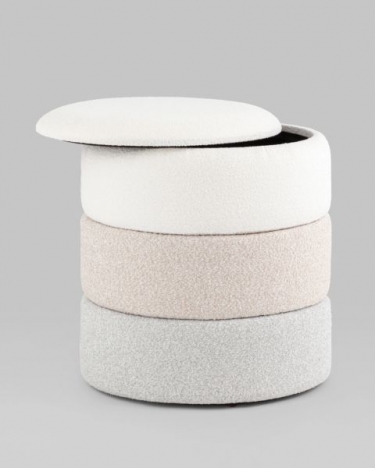 Пуф с ящиком Stool Group Hive XS букле бежевый