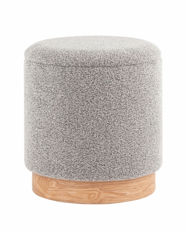 Пуф с ящиком Stool Group Холли S букле серый