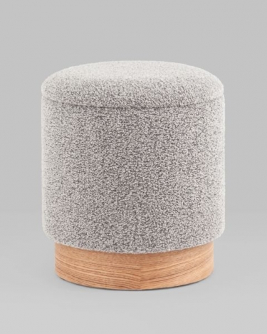 Пуф с ящиком Stool Group Холли XS букле серый
