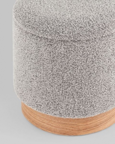 Пуф с ящиком Stool Group Холли XS букле серый