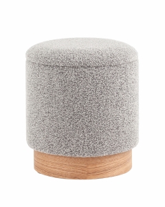 Пуф с ящиком Stool Group Холли XS букле серый