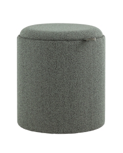 Пуф-столик с ящиком Stool Group Хюгге S букле темно-серый