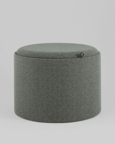 Пуф с ящиком Stool Group Хюгге L букле темно-серый