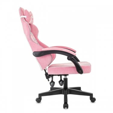 Кресло компьютерное BRABIX BRABIX Shooter GM-123, 2 подушки, ткань, розовое/серое