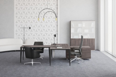 Комплект мебели для кабинета руководителя Норден Atlas 02 Бренсон Трюфель Антрацит