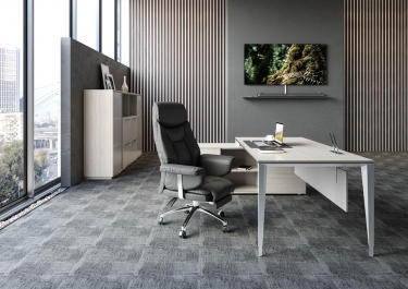 Комплект мебели для кабинета руководителя Норден Atlas 03 Ясень Наварра Алюминий