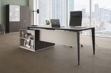 Комплект мебели для кабинета руководителя Норден Atlas 05 Бренсон Трюфель Серый камень Антрацит