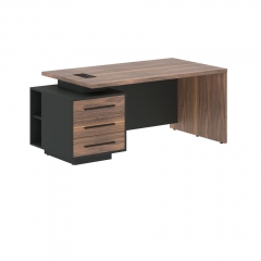 Стол руководителя левый Skyland VELION VENEER VRCT 1890 L Американский орех Яшма черная