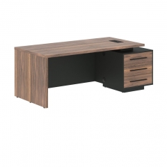 Стол руководителя правый Skyland VELION VENEER VRCT 2090 R Американский орех Яшма черная