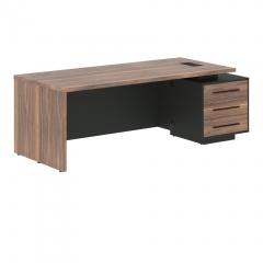 Стол руководителя правый Skyland VELION VENEER VRCT 2290 R Американский орех Яшма черная