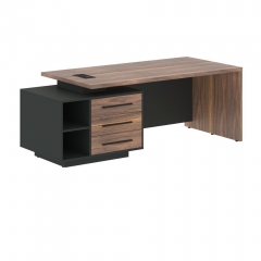 Стол руководителя левый Skyland VELION VENEER VRCT 2190 L Американский орех Яшма черная