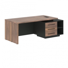 Стол руководителя правый Skyland VELION VENEER VRCT 2190 R Американский орех Яшма черная