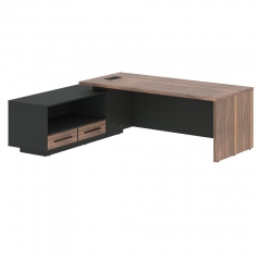 Стол руководителя левый Skyland VELION VENEER VRCT 2319 L Американский орех Яшма черная