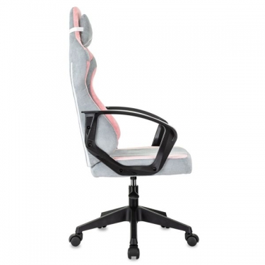 Кресло компьютерное BRABIX BRABIX Forcer GM-127, 2 подушки, ткань, розовое/серое