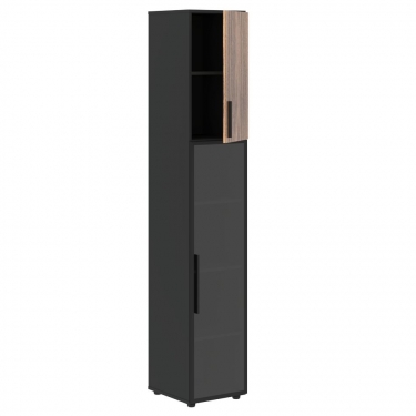 Шкаф-колонка комбинированный правый Skyland VELION VENEER VRHCS 40.2 R Американский орех Яшма черная