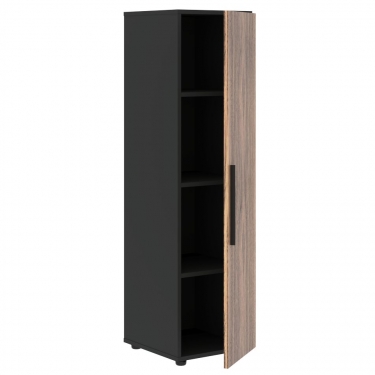 Шкаф-колонка с 2 глухими малыми дверьми правый Skyland VELION VENEER VRMCS 40.4 R Американский орех Яшма черная