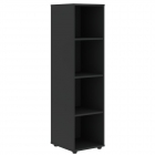 Шкаф-колонка с глухой малой дверью левый Skyland VELION VENEER VRMCS 40.5 L Американский орех Яшма черная