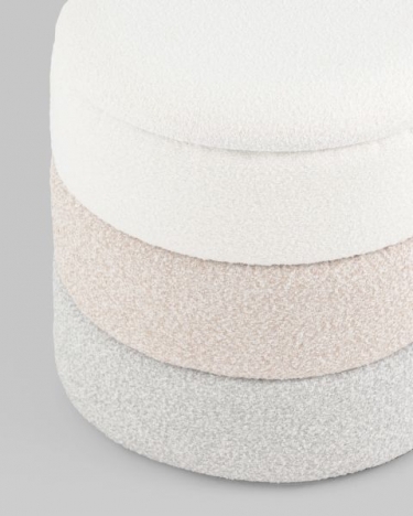 Пуф с ящиком Stool Group Hive S букле бежевый