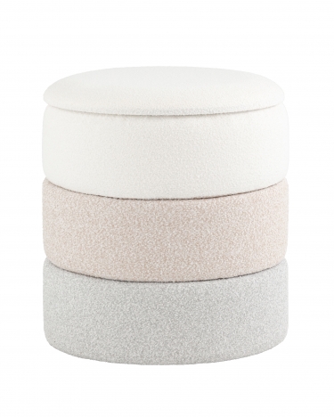 Пуф с ящиком Stool Group Hive S букле бежевый