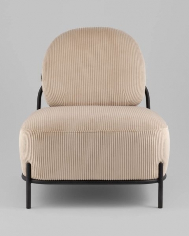 Кресло Stool Group Стоун К велюр рельефный бежевый