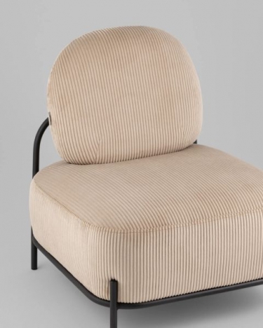 Кресло Stool Group Стоун К велюр рельефный бежевый